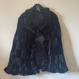Faux Fur Jacket in Black